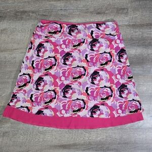 Tranquility by Colorado Clothing Pink, Qhite, And Black Reversible A-Line Skirt